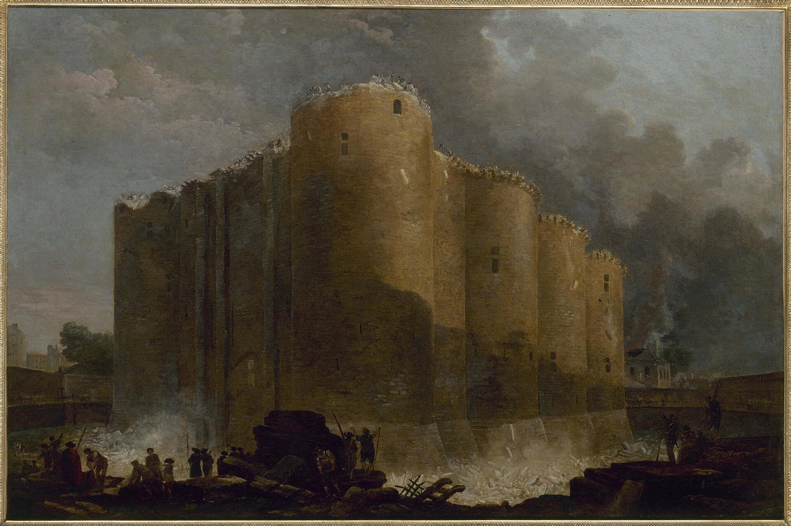 The Bastille in the first days of its demolition, by Hubert Robert