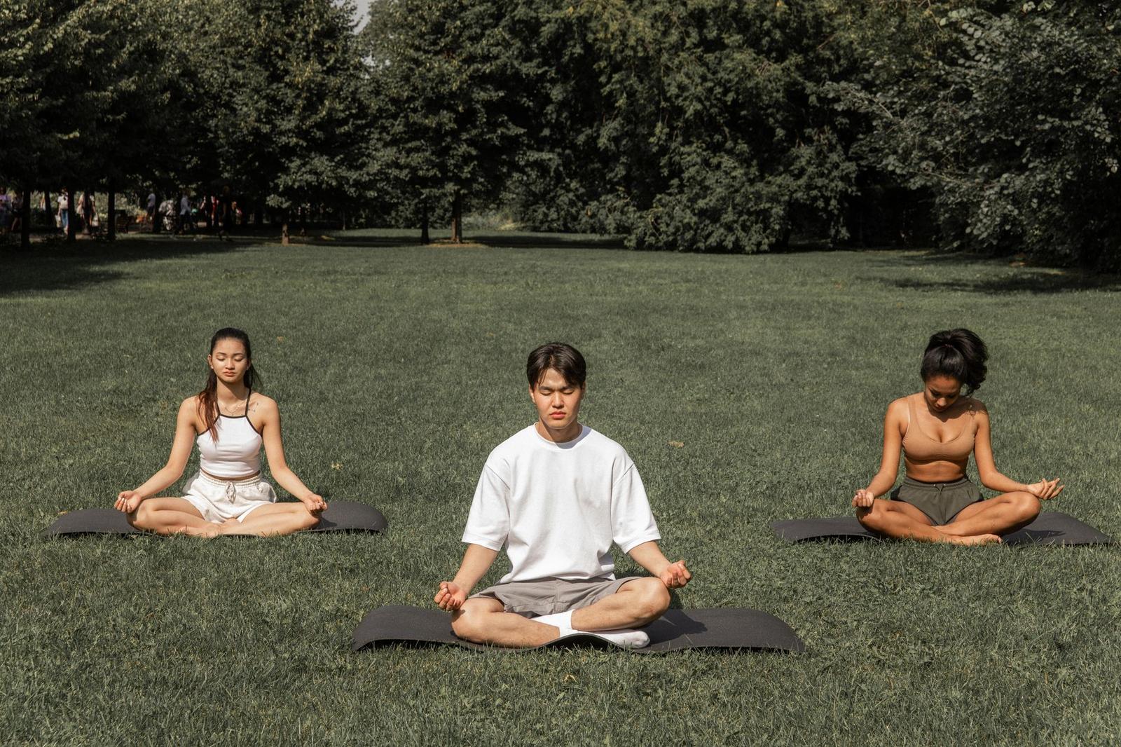 A Woman Meditating While Lying Down