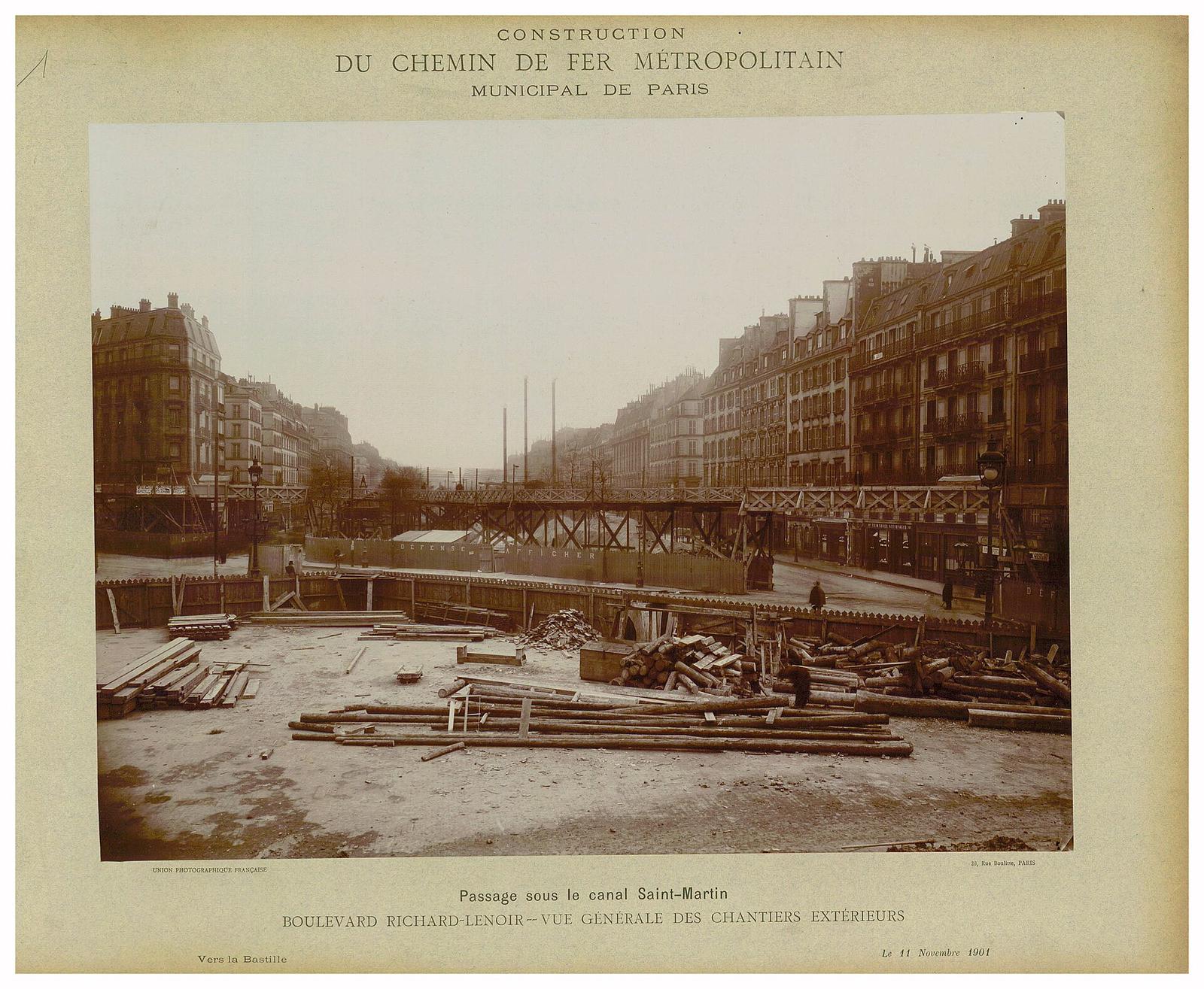 Passage sous le canal Saint Martin Boulevard Richard Lenoir (D10S9 9 1 1)