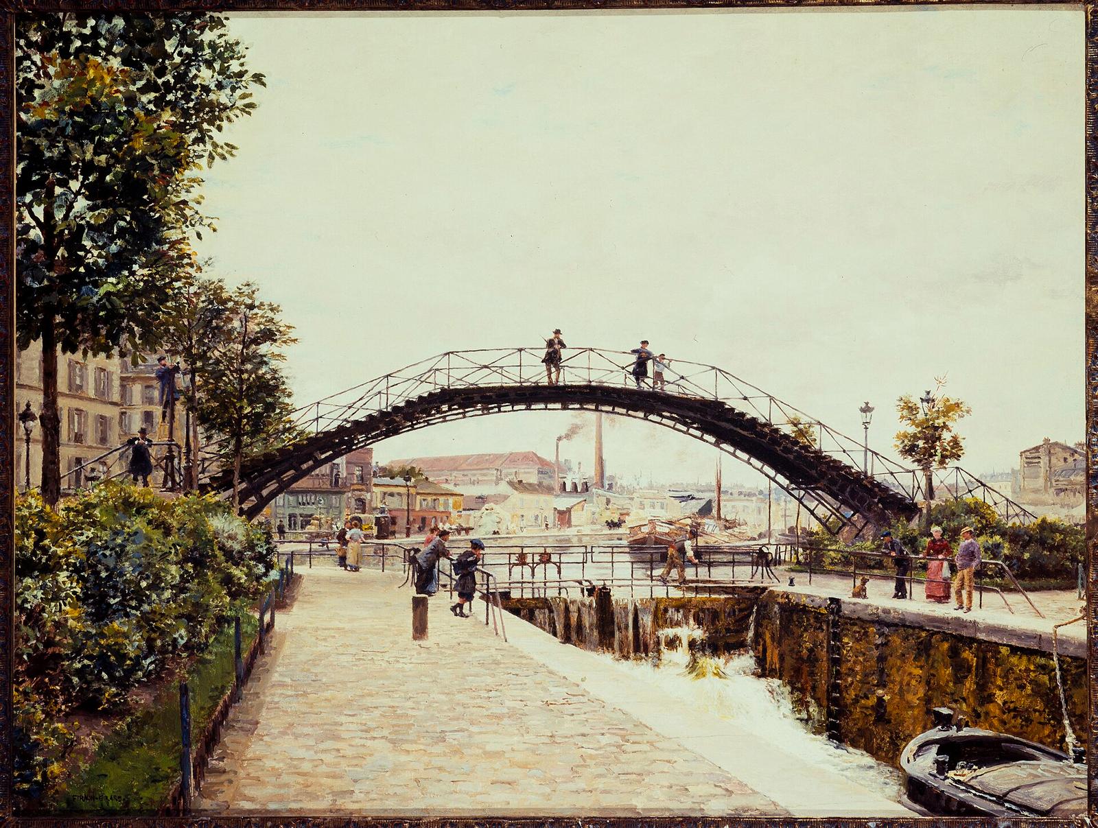 François Marie Firmin Girard Le Canal Saint Martin P2278 Musée Carnavalet