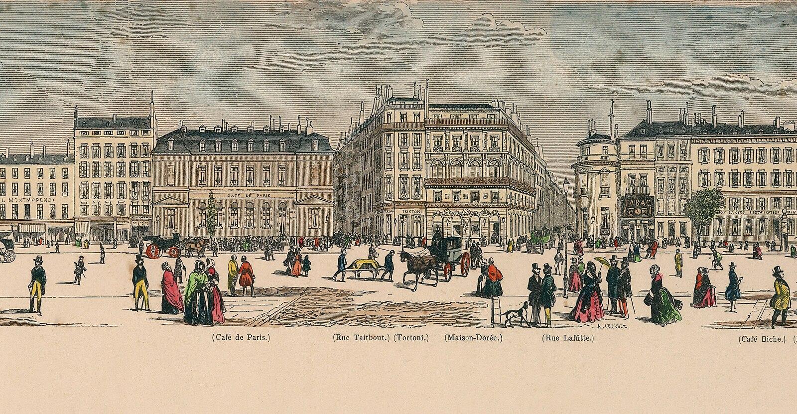 Boulevards de Paris A04. Café de Paris Rue Le Peletier